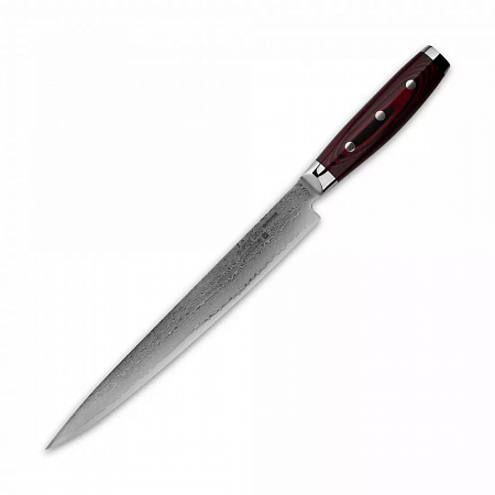 Нож кухонный для тонкой нарезки 25 см, «Sujihiki», дамасская сталь, серия GOU 161, YA37109, YAXELL, Япония