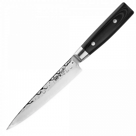 Нож кухонный для тонкой нарезки 18 см, «Sujihiki», дамасская сталь, серия Zen, YA35507, YAXELL, Япония