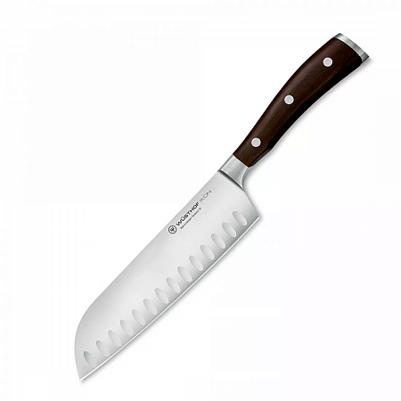 Нож кухонный Сантоку 17 см, серия Ikon, WUESTHOF, 4976 WUS, Золинген, Германия