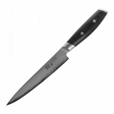 Нож кухонный для тонкой нарезки 18 см, «Sujihiki», сталь VG-10 в обкладке из нержавеющей стали, серия Mon, YA36307, YAXELL, Япония
