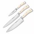 Набор кухонных ножей 3 штуки, серия Ikon Cream White, WUESTHOF, 9601-0 WUS, Золинген, Германия
