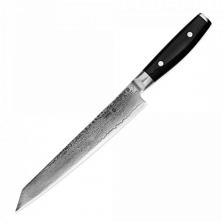 Нож кухонный для тонкой нарезки 25,5 см, «Sujihiki», дамасская сталь, серия Ran, YA36009, YAXELL, Япония