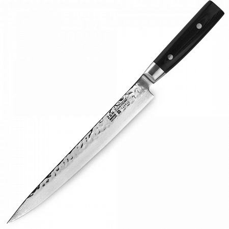 Нож кухонный для тонкой нарезки 25,5 см, «Sujihiki», дамасская сталь, серия Zen, YA35509, YAXELL, Япония