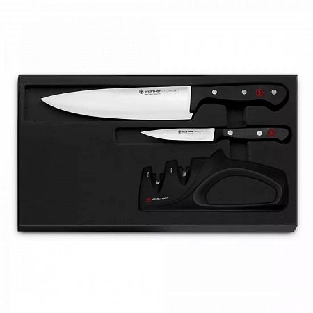 Набор из 2- х кухонных ножей с точилкой, серия Gourmet, WUESTHOF, 9654-1, Золинген, Германия