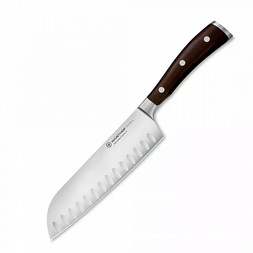 Нож кухонный Сантоку 17 см, серия Ikon, WUESTHOF, 4976 WUS, Золинген, Германия