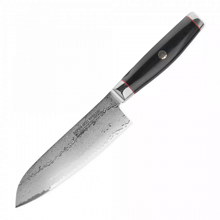 Нож кухонный Сантоку 16,5 см, «Santoku», дамасская сталь, серия Ypsilon, YA37201, YAXELL, Япония