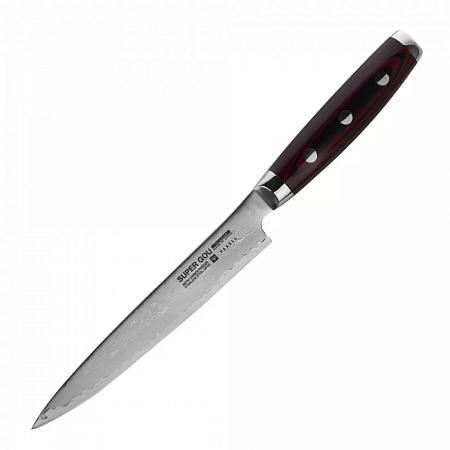 Нож кухонный для тонкой нарезки 15 см, «Petty», дамасская сталь, серия GOU 161, YA37116, YAXELL, Япония