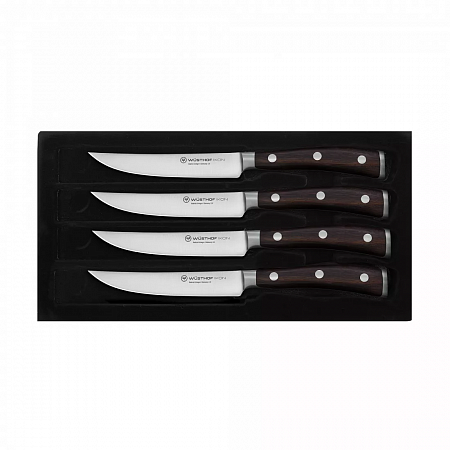 Набор кухонных ножей для стейка, 4 штуки, серия Ikon, WUESTHOF, 9706 WUS, Золинген, Германия